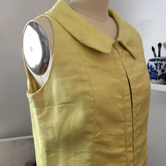 Vintage Jean Patou Dress, Mod Linen Shift Dress 1960s - Picture 4 of 14